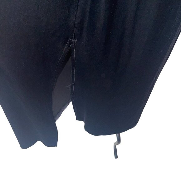 Moda International Vintage Womens Dress Size Medium Black Velvet Smocked Maxi - Picture 8 of 8